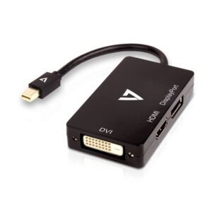 Adaptador V7 negro de vídeo con conector Mini DisplayPort Macho