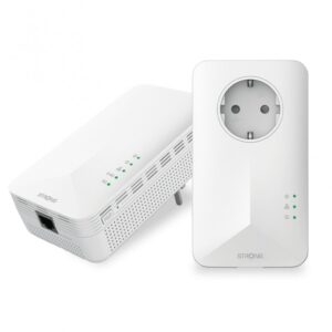 2 Adaptadores Strong Powerline 1000 Mbit/s Ethernet Wifi Blanco