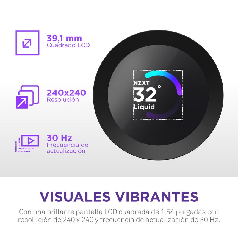 Kit Refrigeración Líquida NZXT Kraken Plus 240 LCD Negro Usado - Imagen 7