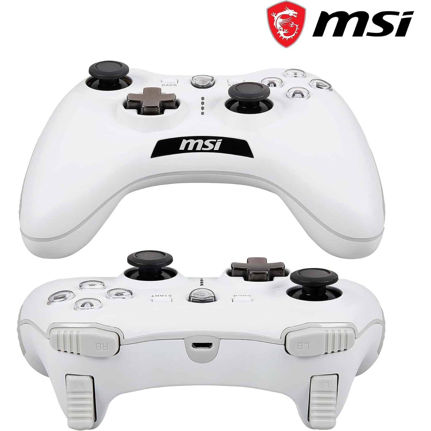 Mando Gaming Alámbrico MSI Force GC20 V2 Blanco - Imagen 2
