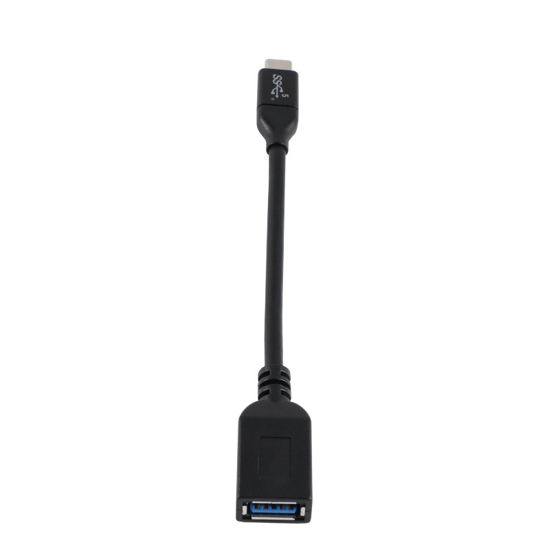 Cable V7 USB negro con conector USB A 3.2 Gen1 hembra a USB-C macho - Imagen 2