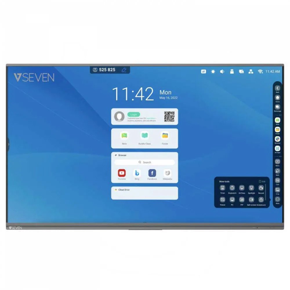 Pantalla señalización interactiva VSeven táctil IFP7502 75" 3840x2160