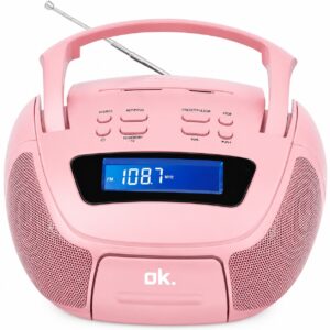 Radio OK ORC1060-PK LCD Estéreo Radio FM USB/SD Rosa Usado