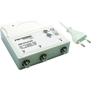 Amplificador Metronic 414113 VHF/UHF para TDT con Filtro LTE Compatible 5G *