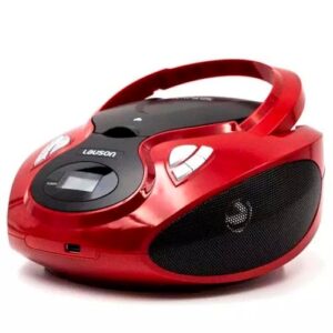 Lauson CP639 - Boombox con USB, Bluetooth y Radio FM Rojo