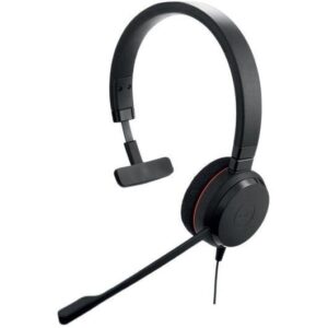 Jabra Evolve 20 Mono MS Auriculares Adaptador USB-C/A Negros Usado