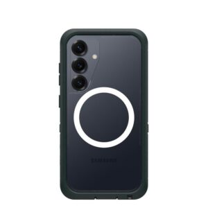 Funda Defender XT Cover plástico verde transparente con imanes para Galaxy S25