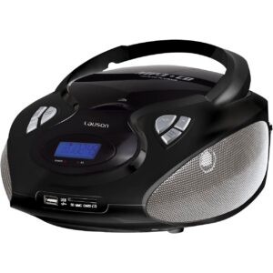 Reproductor CD Lauson CP435 Boombox FM/AM USB Lector de tarjetas SD negro