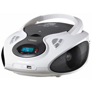 Reproductor CD Lauson CP640 - Boombox con USB y Radio Blanco