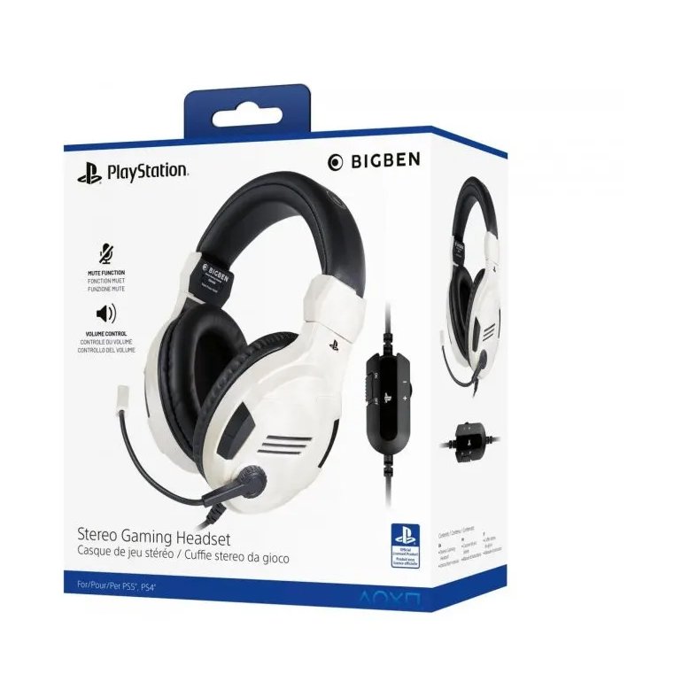 Auriculares Nacon BigBen Stereo Gaming Headset v3 para PS5 Blancos - Imagen 5