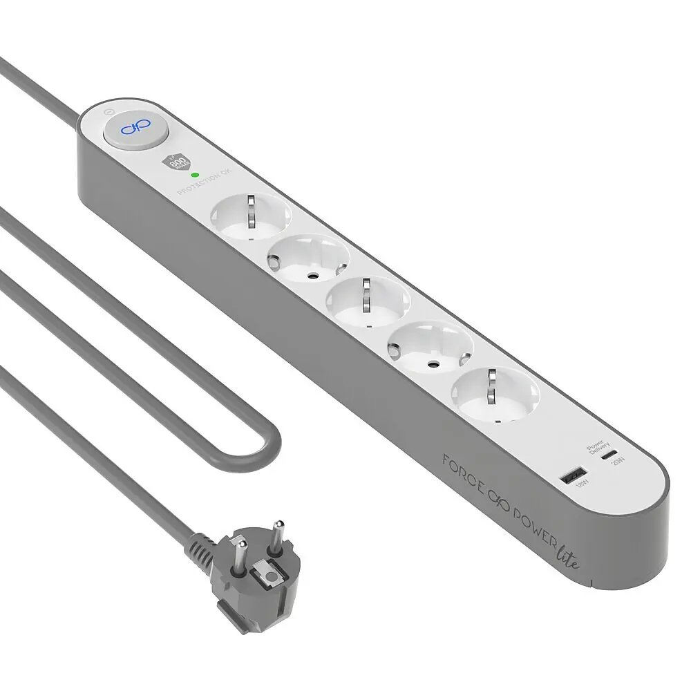 Base de enchufe múltiple con USB Metronic 5 tomas Usada