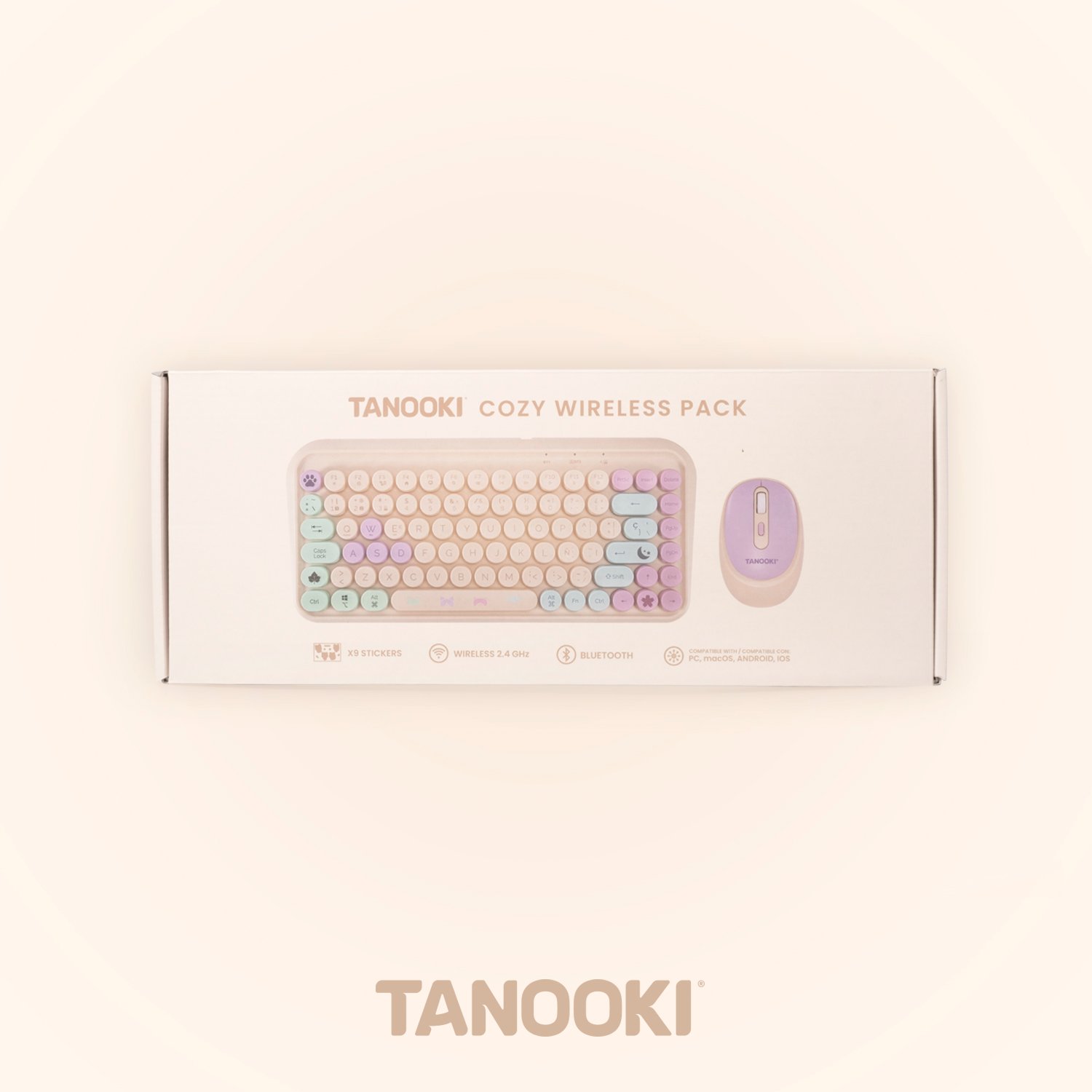 Set de Teclado y Ratón Inalámbrico BLADE TANOOKI Estilo Cute y Minimalista Usado - Imagen 6